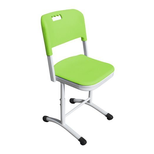 ИНС-1-3 Стул ученический регулируемый (Антивандальный зеленый пластик)