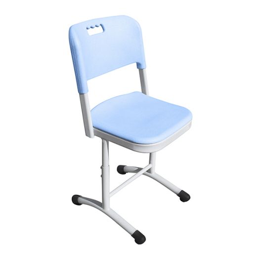 ИНС-1-2 Стул ученический регулируемый (Антивандальный синий пластик)