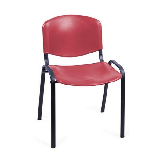 МИЧП-4 Стул ИЗО Металл каркас (красный пластик)