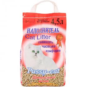 Впитывающий наполнитель Pussy-Cat древесный