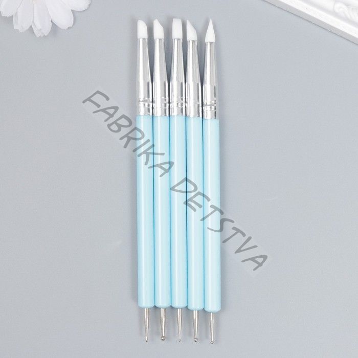 Инструменты для моделирования и придания формы набор 5 шт 15 см пластик, резина, металл