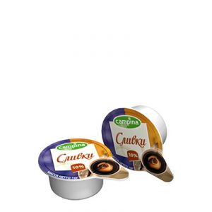 Сливки питьевые CAMPINA 10мл 10% стерилиз