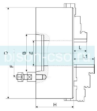 Патрон токарный 160мм Т535-160-4 Poreba Польша аналог Бизон 3535-160-4