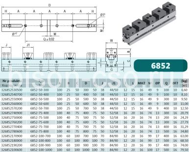 Станочные тиски 6852-100-1000 Bison-Bial Польша модульная система зажима