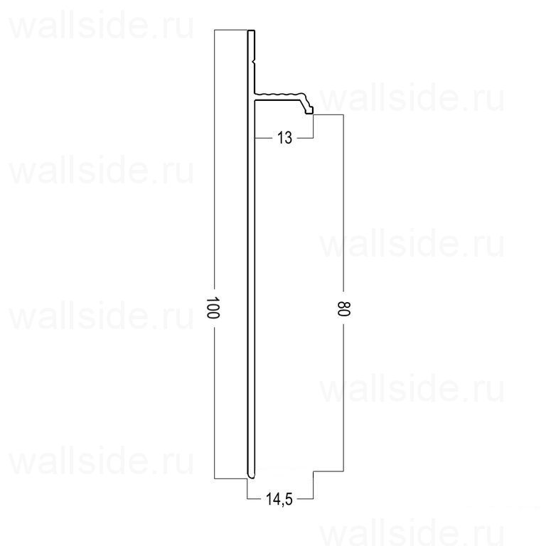 Плинтус скрытого монтажа без нижней полки