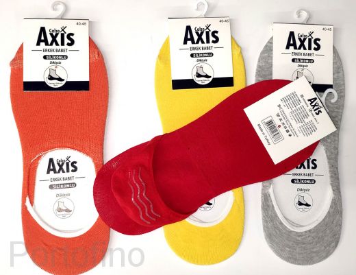 Следки женские цветные однотонные Axis (хлопок)
