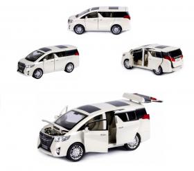 Металлическая машинка XLG 1:24 Toyota Alphard 20 см. свет, звук