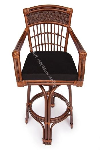 Барный стул Andrea Pecan Washed (античн. орех), Ткань рубчик, цвет кремовый