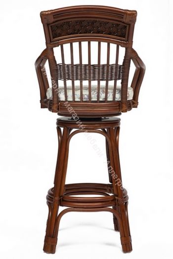 Барный стул Andrea Pecan Washed (античн. орех), Ткань рубчик, цвет кремовый