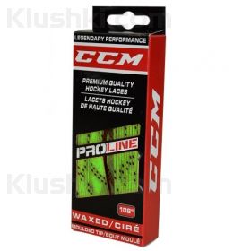 Шнурки с пропиткой CCM Laces Proline Waxed (Неоновые)