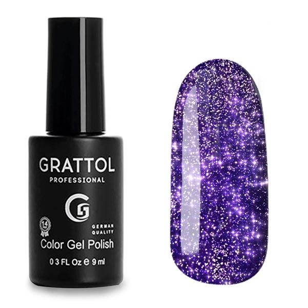 ГЕЛЬ-ЛАК СВЕТООТРАЖАЮЩИЙ GRATTOL COLOR GEL POLISH BRIGHT STAR 06, 9 МЛ