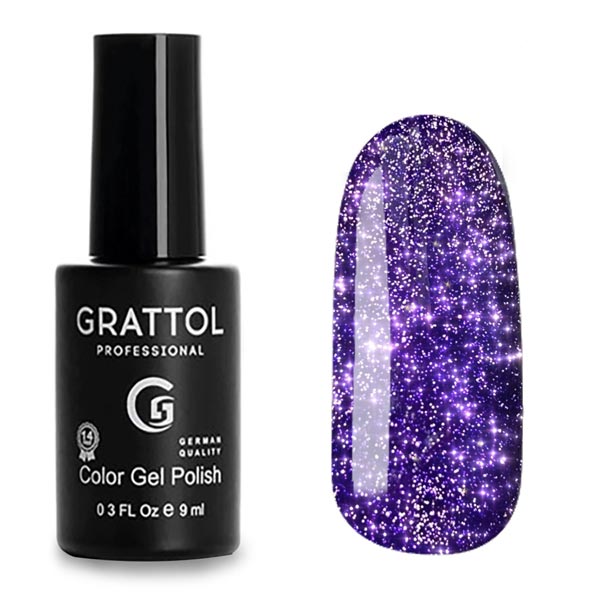 ГЕЛЬ-ЛАК СВЕТООТРАЖАЮЩИЙ GRATTOL COLOR GEL POLISH BRIGHT STAR 06, 9 МЛ