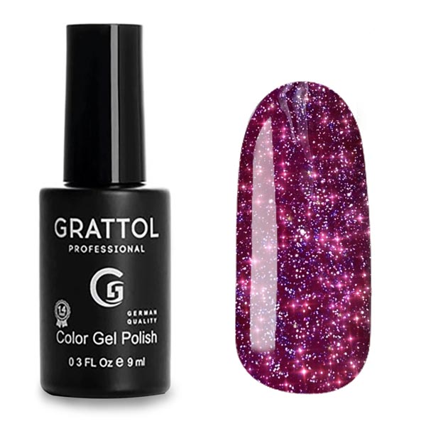 ГЕЛЬ-ЛАК СВЕТООТРАЖАЮЩИЙ GRATTOL COLOR GEL POLISH BRIGHT STAR 04, 9 МЛ