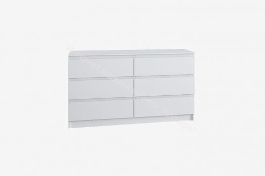Комод Мори МК1380.6 с 6 ящиками Белый