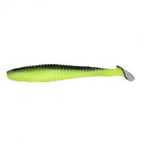 Виброхвост YAMAN PRO Flatter Shad, цвет #32 - Black Red Flake/Chartreuse