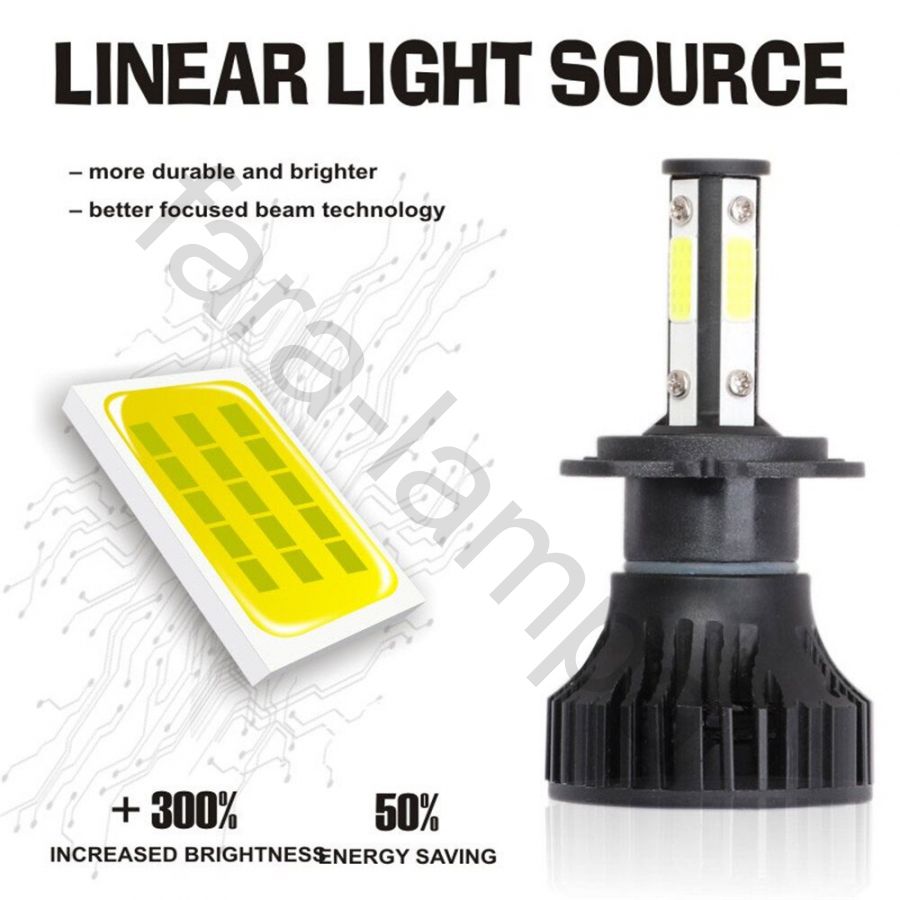 Светодиодная лампа для авто серия X1 цоколь H4