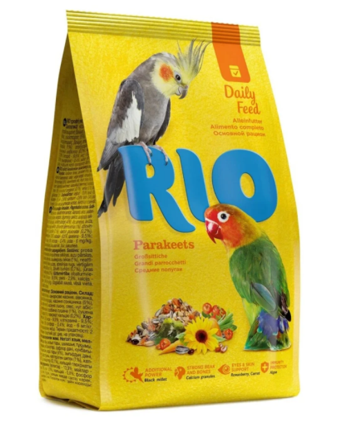 RIO корм Daily feed для средних попугаев, 1кг