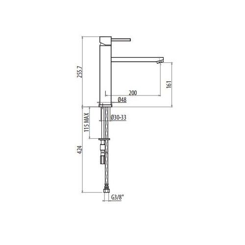 Смеситель для кухни Gattoni Square 4465 схема 2