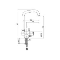 Смеситель для кухни складываемый (для установки под окном) Gattoni Under Window 60147 схема 2