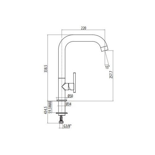 Смеситель для кухни Gattoni Linea 34 0705/PC ФОТО