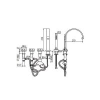 Смеситель для ванны Gattoni Dolce Vita GAS GAS401/32 схема 2