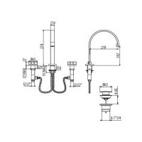 Смеситель для раковины Gattoni Dolce Vita GAS GS106/32 схема 2