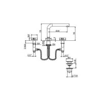 Смеситель для раковины Gattoni Dolce Vita GAS GS120/32 схема 2