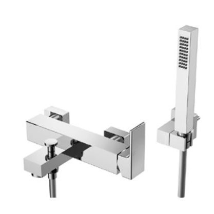 Изображение Смеситель для ванны с душевым комплектом Gattoni Kubik 2500