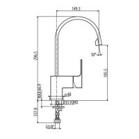 Смеситель для раковины Gattoni Kubik 2549 схема 2