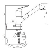 Смеситель для кухни Gattoni H2OMIX4000 40101 схема 2