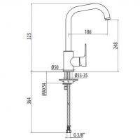 Смеситель для кухни Gattoni H2OMIX3000 3068 схема 2