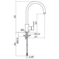 Смеситель для кухни Gattoni H2OMIX3000 3066 схема 2