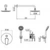 Встраиваемая душевая система с верхним и ручным душем Gattoni H2OMIX1000 KTH115/PD схема 2