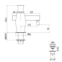 Смеситель для биде Gattoni Intersezione 4752 схема 2