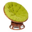 Кресло-качалка "PAPASAN" w 23/01 B / с подушкой / Pecan (орех), флок Олива, 23