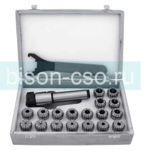 Цанговый патрон Bison-Bial Польша 7711-5AEM-ER32 KPL кон. М5 с набором цанг