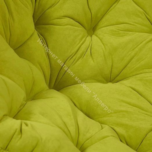 Кресло "PAPASAN ECO" P115-1/SP STD / c подушкой, ремешками / Natural (натуральный), флок Олива, 23
