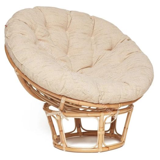 Кресло "PAPASAN ECO" P115-1/SP STD / c подушкой, ремешками / Natural (натуральный), ткань Старт
