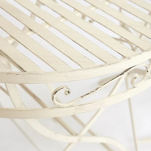 Комплект (стол + 2 стула) Secret de Maison PALLADIO (mod. PL08-8668/8669) металл, белый антик (antique white)