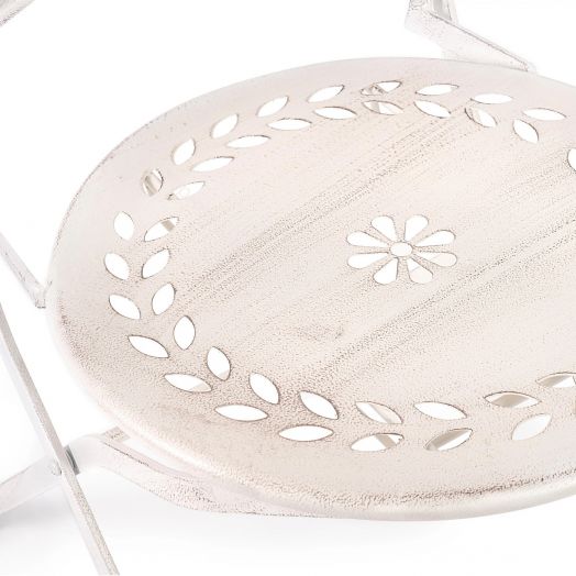 Комплект (стол + 2 стула) Secret de Maison Monique (mod. PL08-6241.6242) металл, Античный белый (Antique White)