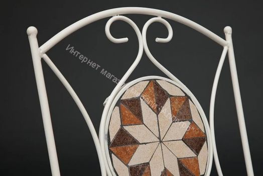 Стул Secret De Maison Julia стальной сплав, butter white/ плитка звезда