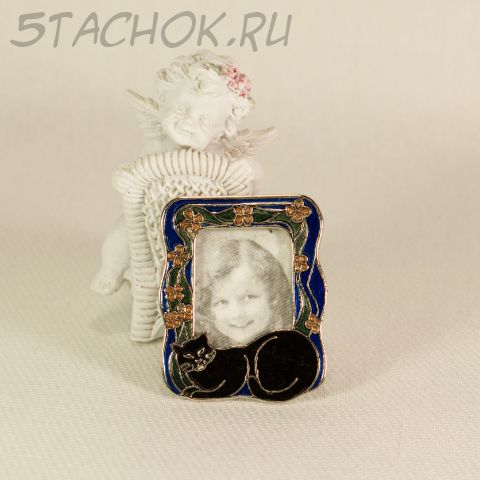 Брошь-рамка "Черный кот" (США)