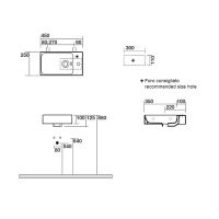 Раковина Kerasan Cento 45x25 с 1 отверстием 3537 схема 5