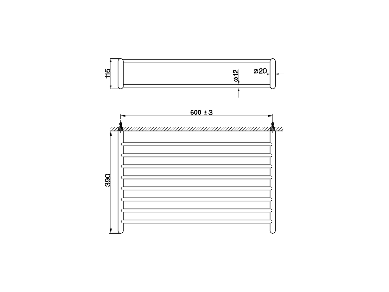 Держатель в форме сетки для нескольких полотенец Cisal Accessori Bagno SY090300 схема 2