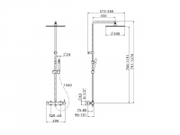 Душевая стойка Cisal Slim SM004030 схема 2