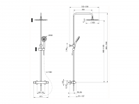 Душевая стойка Cisal Colonne Doccia A3C82090 схема 2