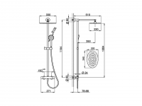 Душевая система Cisal Colonne Doccia RCC78010 схема 2