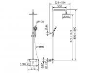 Душевая стойка Cisal Colonne Doccia A3C82020 схема 2