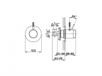 Смеситель для душа Cisal Step ST000300 схема 2