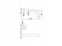 Смеситель для раковины Cisal Barcelona BA013510/BA013511/BA013512/BA013513 (длина излива 125-300 мм) схема 3